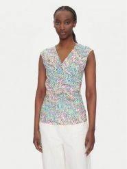 Morgan Bluzka 251-DPOPPA Kolorowy Slim Fit. Bluzki Morgan, s, bez wzorów, z syntetyku, bez kołnierzyka, bez ramiączek. Za 119.99 zł.