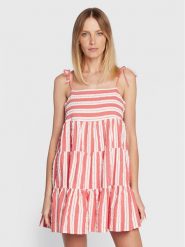 Seafolly Sukienka letnia Cabana 54861-DR Czerwony Regular Fit. Czerwone sukienki Seafolly, na lato, bez wzorów, z bawełny, bez kołnierzyka, bez ramiączek. Za 399.99 zł.