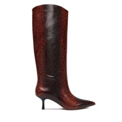 Kozaki Aldo. Brązowe kozaki Aldo, bez obcasa, na szpilce, bez zapięcia. Za 659.99 zł.