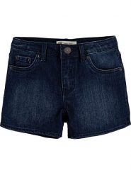 Levi's Kids Szorty dżinsowe w kolorze granatowym rozmiar: 158. Niebieskie szorty Levi's Kids, z aplikacjami, ze skóry, klasyczne. Za 103.37 zł.