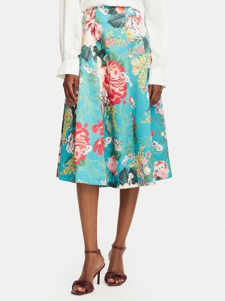 Rinascimento Spódnica trapezowa CFC0128848003 Turkusowy Regular Fit. Niebieskie spódnice Rinascimento, xs, bez wzorów, z syntetyku, trapezowe. Za 372.99 zł.