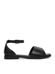 Lasocki Sandały CEO-WI16-FOXI-98 Czarny. Czarne sandały Lasocki, bez wzorów, ze skóry, bez obcasa, na płaskiej podeszwie, bez zapięcia. Za 159.99 zł.