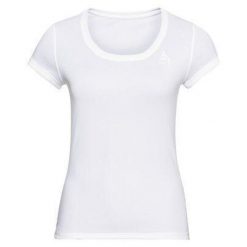 Koszulka z krótkim rękawem damska ODLO Active F-Dryight Eco. Białe koszulki sportowe Odlo, bez wzorów, bez ramiączek. W wyprzedaży za 169.99 zł.