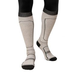 Skarpety narciarskie z wełny Sporty zimowe Siroko Ultimate GLIDE Sand. Brązowe skarpety SIROKO, bez wzorów, z wełny. W wyprzedaży za 109.95 zł.