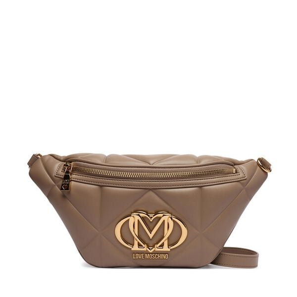 Nerka LOVE MOSCHINO. Brązowe torebki klasyczne Love Moschino, bez wzorów, bez dodatków. Za 919.99 zł.