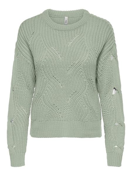 ONLY Sweter w kolorze miętowym rozmiar: S. Zielone swetry Only, s, bez wzorów, ze splotem, bez ramiączek. Za 69.91 zł.