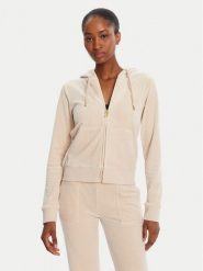 Juicy Couture Bluza Robertson JCAP176G Beżowy Slim Fit. Brązowe bluzy Juicy Couture, l, bez wzorów, z syntetyku, bez kaptura. Za 439.99 zł.
