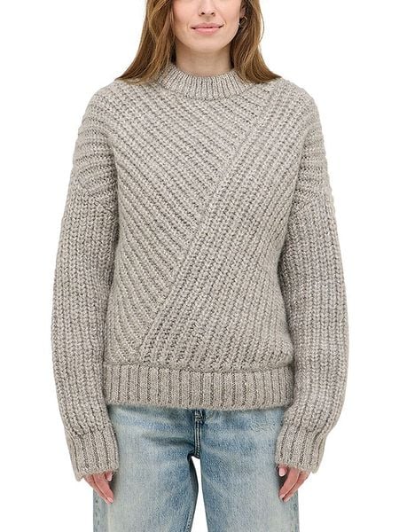 Mustang Sweter w kolorze szarym rozmiar: S. Szare swetry Mustang, s, bez wzorów, ze splotem, bez ramiączek. Za 227.31 zł.