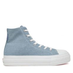 Trampki Roxy. Niebieskie trampki Roxy, bez wzorów, bez zapięcia. Za 129.99 zł.