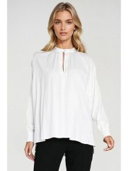 Nife Bluzka w kolorze białym rozmiar: 40/42. Białe bluzki Nife, bez wzorów, bez kołnierzyka, bez ramiączek. Za 182.72 zł.