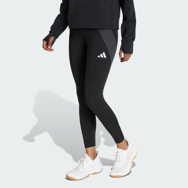 Legginsy do ćwiczeń TECHFIT Color Block 7/8. Czarne legginsy Adidas, l, bez wzorów, z elastanu, z podwyższonym stanem. Za 219.00 zł.