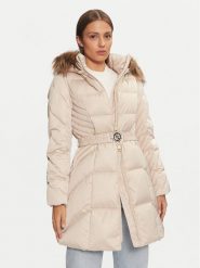 Guess Płaszcz zimowy New Olga W4BL40 WEX52 Beżowy Regular Fit. Brązowe płaszcze Guess, na zimę, xxl, z aplikacjami, z syntetyku, bez kaptura. Za 939.99 zł.