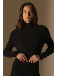 Perfect Cashmere Kaszmirowy golf "Elly" w kolorze czarnym rozmiar: L. Czarne golfy Perfect Cashmere, l, bez wzorów, z kaszmiru, bez ramiączek. Za 478.99 zł.