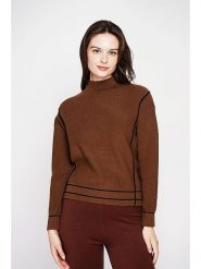 C& Jo Sweter w kolorze jasnobrązowym rozmiar: 34. Brązowe swetry C& Jo, bez wzorów, ze splotem, bez ramiączek. Za 127.45 zł.