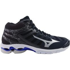 Adidasy Mizuno Wave Voltage Mid, Dla obu płci. Czarne obuwie sportowe Mizuno, z syntetyku, bez zapięcia, mizuno wave. W wyprzedaży za 390.00 zł.