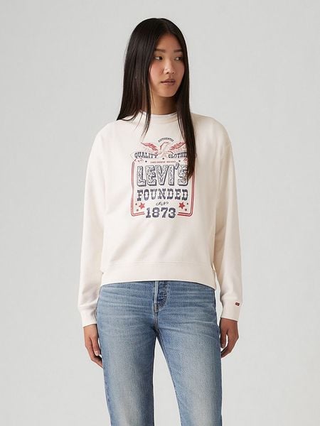 Levi's Bluza w kolorze kremowym rozmiar: L. Brązowe bluzy Levi's®, l, bez wzorów, z bawełny, bez kaptura. Za 129.95 zł.