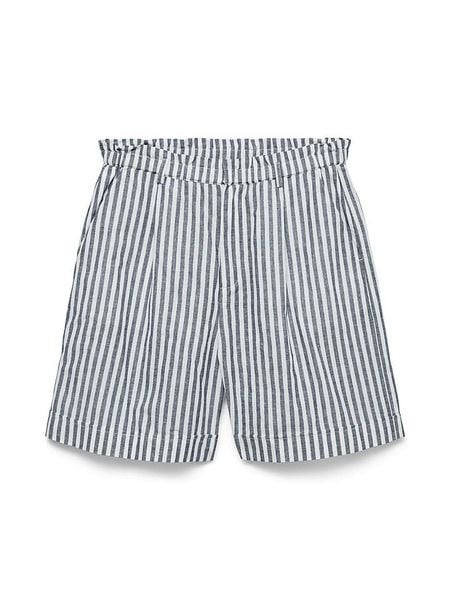 Vero Moda Szorty w kolorze biało-granatowym rozmiar: XS. Białe szorty Vero Moda, bez wzorów, z podwyższonym stanem. Za 98.95 zł.