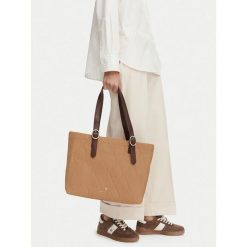 Torebka Beverly Hills Polo Club. Brązowe shopper Beverly Hills Polo Club, bez wzorów, bez dodatków. Za 199.99 zł.