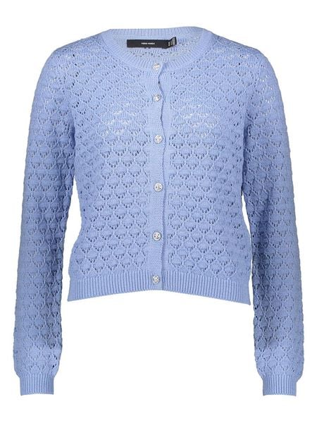Vero Moda Kardigan "Jaqueline" w kolorze niebieskim rozmiar: S. Niebieskie kardigany Vero Moda, s, bez wzorów, ze splotem. Za 114.95 zł.