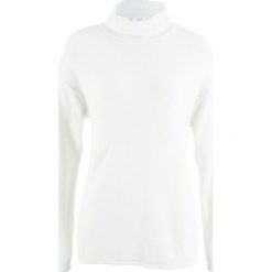 Sweter z golfem bonprix biel wełny. Białe golfy bonprix, bez wzorów, z wełny, bez ramiączek. Za 44.99 zł.