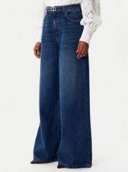 TWINSET Jeansy 252TP2540 Granatowy Wide Leg. Niebieskie jeansy Twinset, bez wzorów. Za 1,129.00 zł.