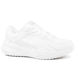 Buty damskie sportowe na trening Under Armour UA W Edge Leather. Białe obuwie sportowe Under Armour, bez zapięcia, na fitness i siłownię. Za 169.99 zł.