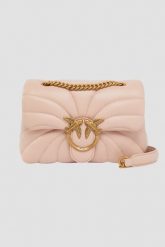PINKO Różowa kopertówka Love Puff Mini CL. Czerwone kopertówki Pinko, bez wzorów, ze skóry, bez dodatków. W wyprzedaży za 1,679.99 zł.