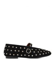 Eva Minge Baleriny EO-NALA-249060-51 Czarny. Czarne baleriny Eva Minge, bez wzorów, ze skóry, bez obcasa. Za 399.99 zł.