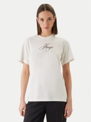 HUGO T-Shirt Vintage 50560566 Écru Regular Fit. T-shirty Hugo, s, bez wzorów, z bawełny, bez kołnierzyka, bez ramiączek. Za 319.99 zł.