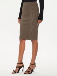 Guess Spódnica ołówkowa Lucille W4YD38 Z2U00 Brązowy Slim Fit. Brązowe spódnice Guess, s, z aplikacjami, z wiskozy, ołówkowe. Za 379.99 zł.