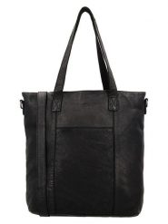 HIDE & STITCHES Skórzana torebka w kolorze czarnym - 37 x 39 x 9 cm rozmiar: onesize. Czarne torby na ramię HIDE & STITCHES, bez wzorów, z materiału, na ramię, bez dodatków. Za 282.99 zł.