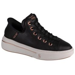 Buty sportowe Sneakersy damskie, Slip-Ins: Snoop One - OG Leather. Czarne obuwie sportowe Skechers, bez zapięcia, trekkingowe, Skechers Sport. Za 449.99 zł.