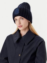 Tommy Hilfiger Czapka Th Crest Fluffy AW0AW18210 Granatowy. Niebieskie czapki TOMMY HILFIGER, bez wzorów, z materiału. Za 349.99 zł.
