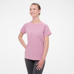 Koszulka damska Puma Gym & Pilates. Czerwone bluzki Puma, s, bez wzorów, z bawełny, sportowe, bez kołnierzyka, bez ramiączek. Za 89.99 zł.