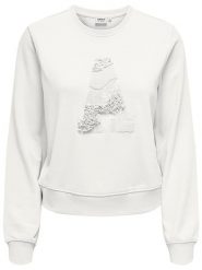 ONLY Bluza w kolorze białym rozmiar: XL. Białe bluzy Only, xl, z aplikacjami, bez kaptura. Za 74.81 zł.