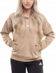 Bluza damska adidas Essentials Small Logo Feel Cozy Hoodie. Brązowe bluzy sportowe Adidas, uniwersalny, bez wzorów, z bawełny, z kapturem. Za 171.99 zł.
