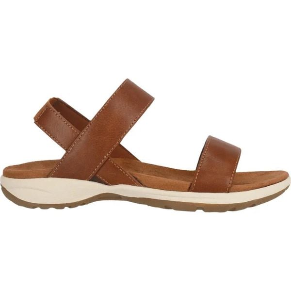 Sandały damskie Whistler Zenaida. Brązowe sandały Whistler, bez wzorów, z materiału, eleganckie, bez obcasa, bez zapięcia. Za 197.00 zł.