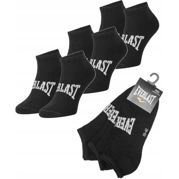 Skarpetki sneaker do kostki Everlast 3-pak. Czarne skarpety EVERLAST, bez wzorów, z bawełny. W wyprzedaży za 19.99 zł.
