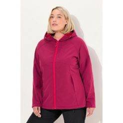 Damskie Kurtka softshell kaptur kieszenie na zamek regulowane zapięcie na rzep. Czerwone kurtki sportowe Ulla Popken, plus size, bez wzorów, z materiału, bez kaptura, trekkingowe. Za 479.99 zł.