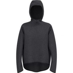 Bluza damska Odlo Mid layer hoody Active 365 knit. Czarne bluzy sportowe Odlo, m, bez wzorów, z bawełny, z kapturem. Za 549.99 zł.