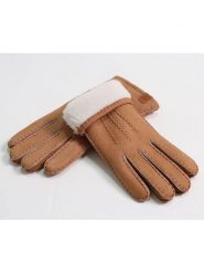 Kaiser Naturfellprodukte H&L Wełniane rękawiczki w kolorze beżowym rozmiar: 8,5. Brązowe rękawiczki Kaiser Naturfellprodukte H&L, bez wzorów, z materiału. Za 220.45 zł.