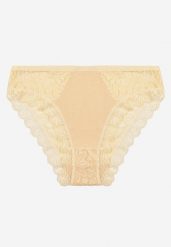 Jasnobeżowe Koronkowe Majtki Figi z Bawełny Nikella. Brązowe figi Born2be, m, bez wzorów, z bawełny. Za 4.99 zł.