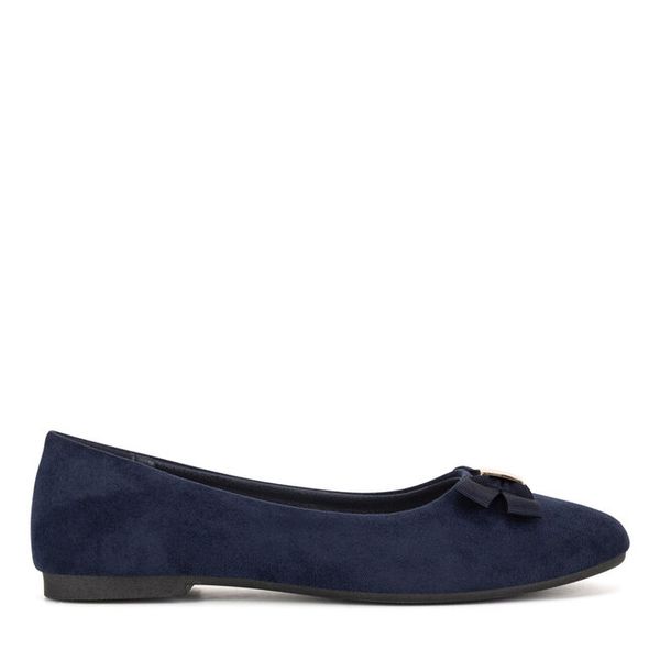 Baleriny JENNY. Niebieskie baleriny Jenny, bez wzorów, bez obcasa. Za 69.99 zł.