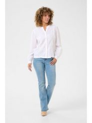 Kaffe Bluzka w kolorze białym rozmiar: 38. Białe bluzki Kaffe, bez wzorów, z bawełny, bez kołnierzyka, bez ramiączek. Za 115.95 zł.