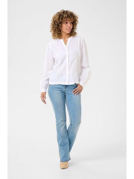 Kaffe Bluzka w kolorze białym rozmiar: 38. Białe bluzki Kaffe, bez wzorów, z bawełny, bez kołnierzyka, bez ramiączek. Za 115.95 zł.