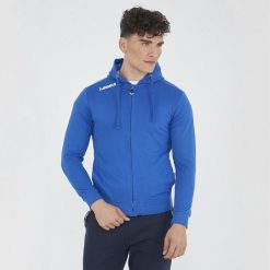 Bluza Treningowa Damska Z Pół-Zip Slim Fit Niebieska. Niebieskie bluzy sportowe LEGEA, l, bez wzorów, z bawełny, bez kaptura. Za 104.00 zł.