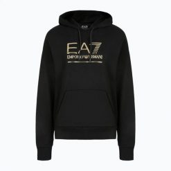 Bluza damska EA7 Emporio Armani Train Visibility Hoodie 7W000417. Czarne bluzy EA7 Emporio Armani, s, bez wzorów, z bawełny, bez kaptura. Za 429.99 zł.