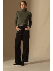 Perfect Cashmere Kaszmirowy golf w kolorze khaki rozmiar: S. Brązowe golfy Perfect Cashmere, s, bez wzorów, z kaszmiru, bez ramiączek. Za 415.45 zł.