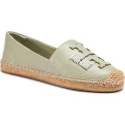 Espadryle TORY BURCH - Ines Espadrille 52035 Garden Sage/Garden Sage/Silver 304. Zielone espadryle Tory Burch, bez wzorów, ze skóry, bez obcasa, bez zapięcia. W wyprzedaży za 579.00 zł.
