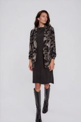 Marynarka ze wzorem paisley czarna. Czarne marynarki i żakiety MOODO, l, bez wzorów, z elastanu. Za 189.99 zł.